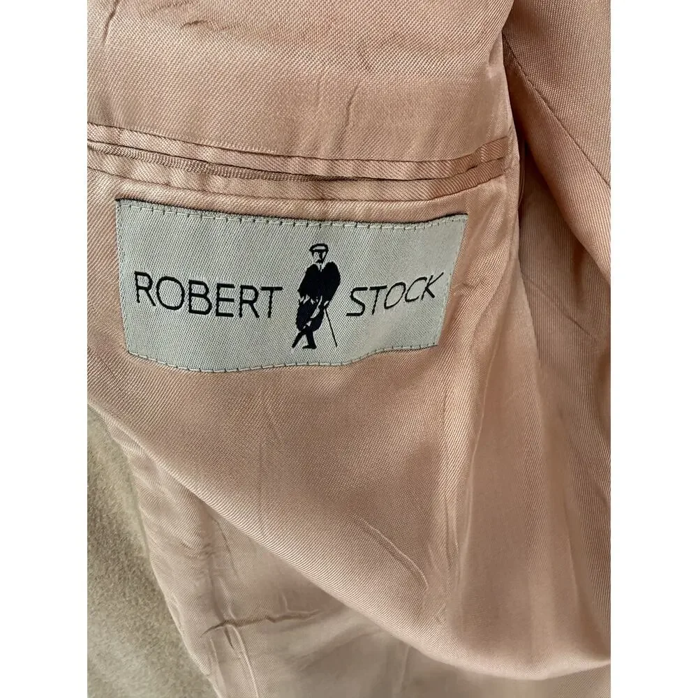 Robert Stock Men's Tan Brushed Sport Coat Jacket Blazer Size 38R Collegiate Work
